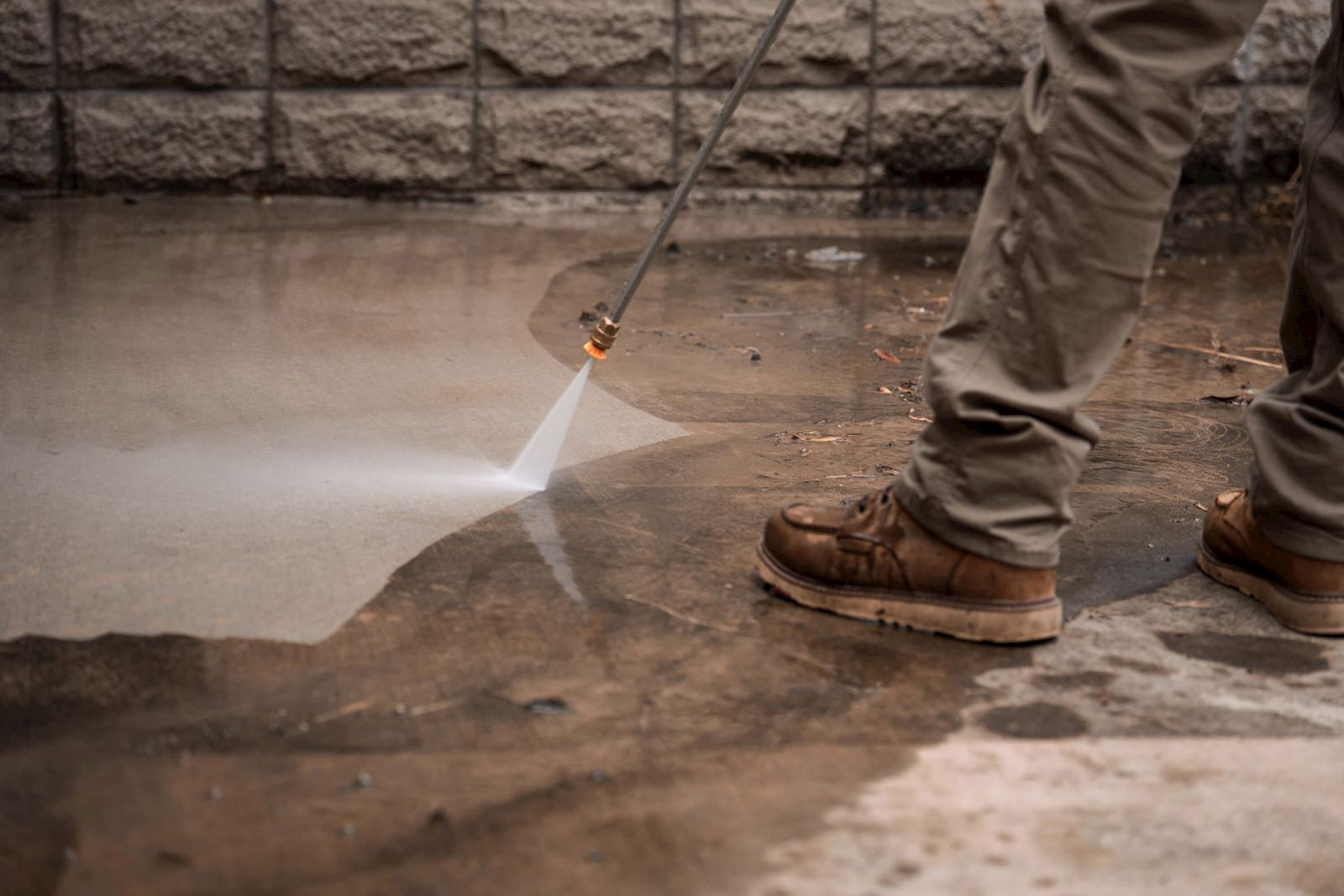 pressure washing concrete