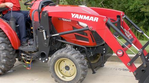 close up of red yanmar yt235