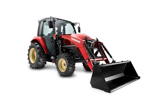 yanmar yt347 cab loader compact tractor flat image