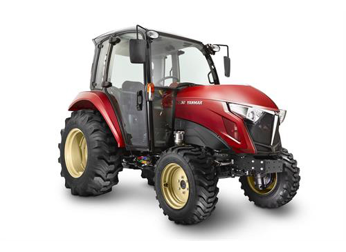 yanmar yt347 cab loader compact tractor flat image