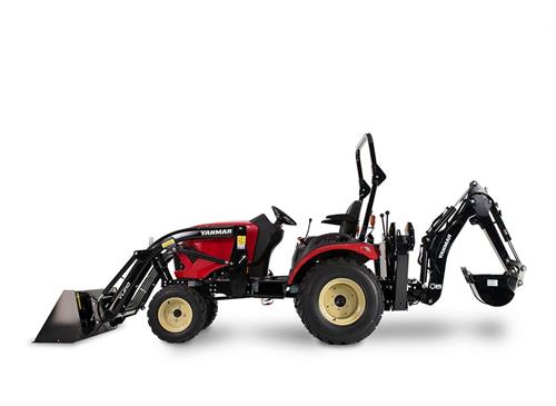 yanmar red sa 324 left side of compact tractor