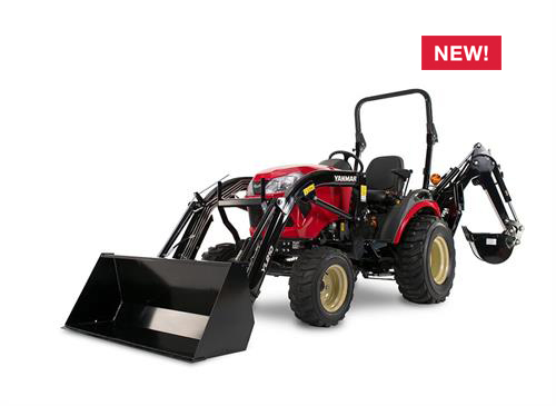 yanmar red sa 324 left side of compact tractor