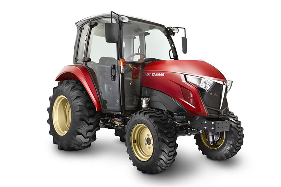 yanmar yt347 cab loader compact tractor flat image