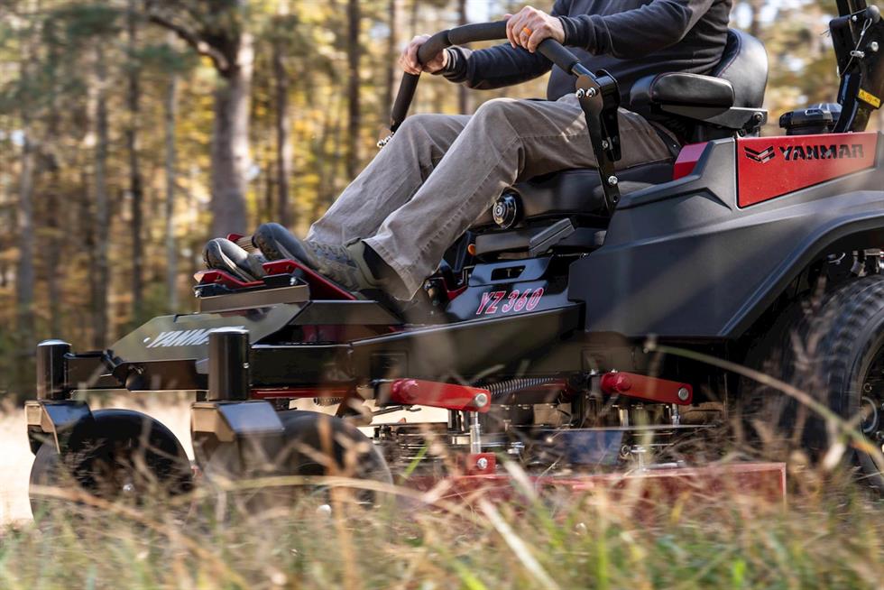 lower deck view of a Yanmar YZ360 Zero-Turn Radius Mower