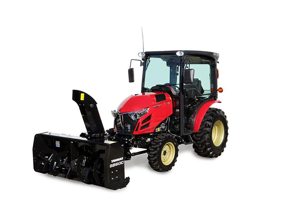 yanmar yt 235 compact tractor with snow blower attached