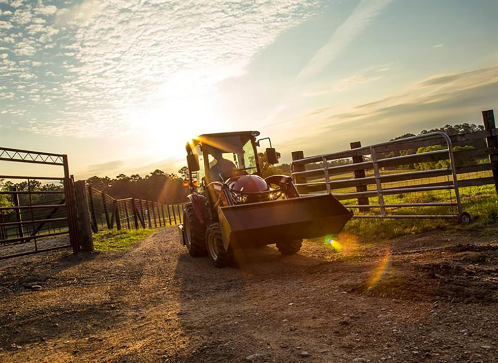 yanmar box scraper front on farm land