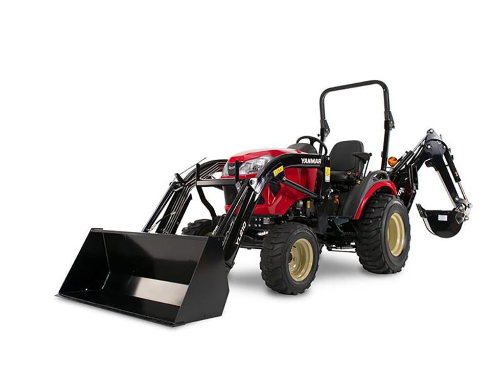 yanmar red sa 324 left side of compact tractor